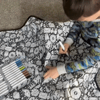 coloring blanket for adults with markers