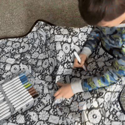 coloring blanket for adults with markers