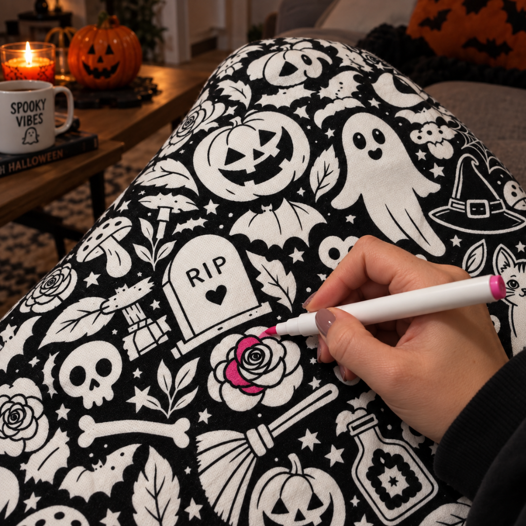 coloring blanket for adults with markers